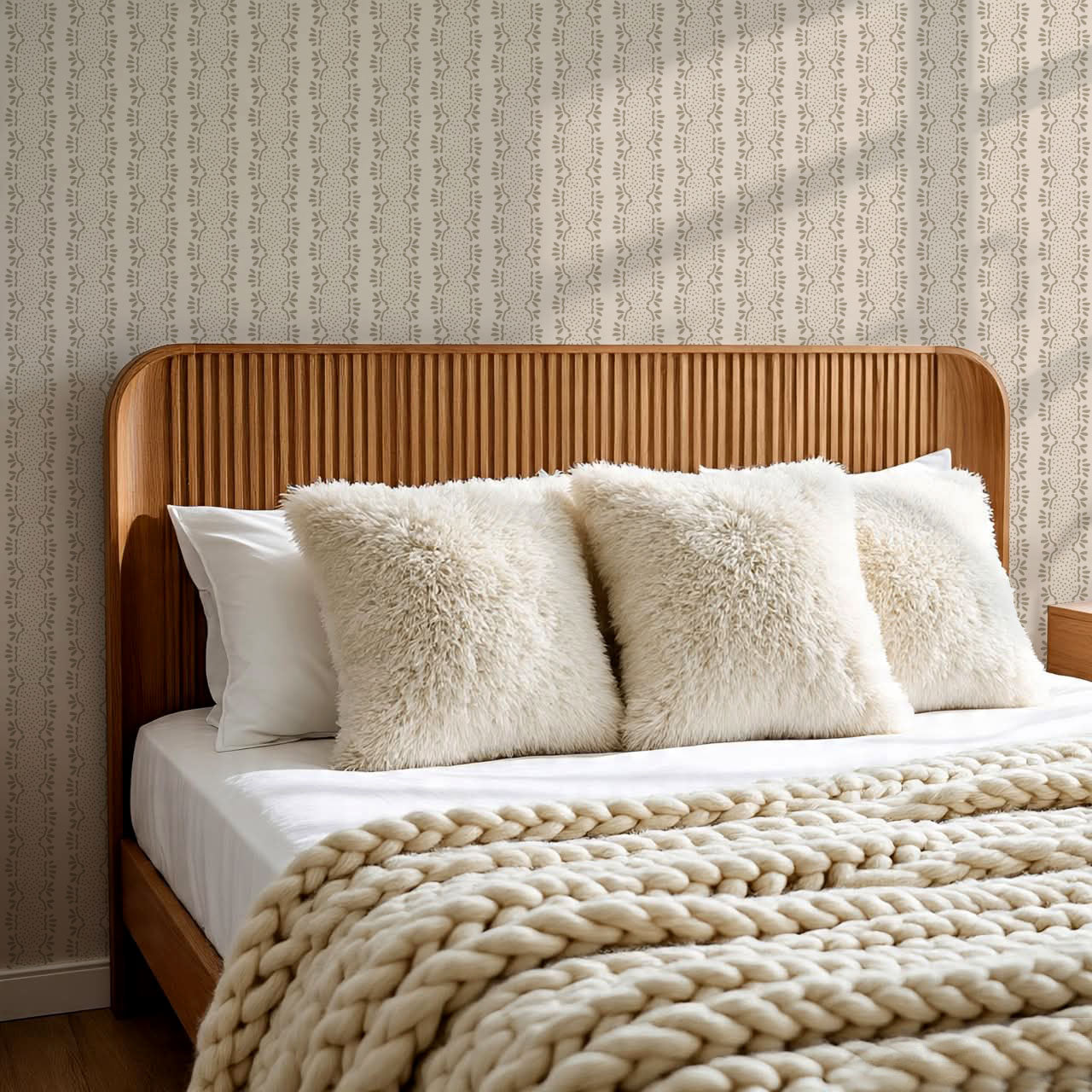 Jeanne Prickly Pear Taupe Wallpaper