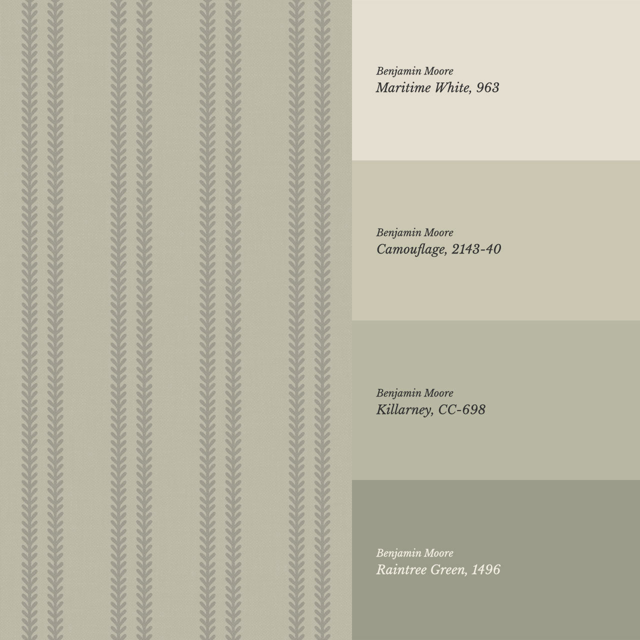 Jenna Leaf Stripe Smoke Wallpaper