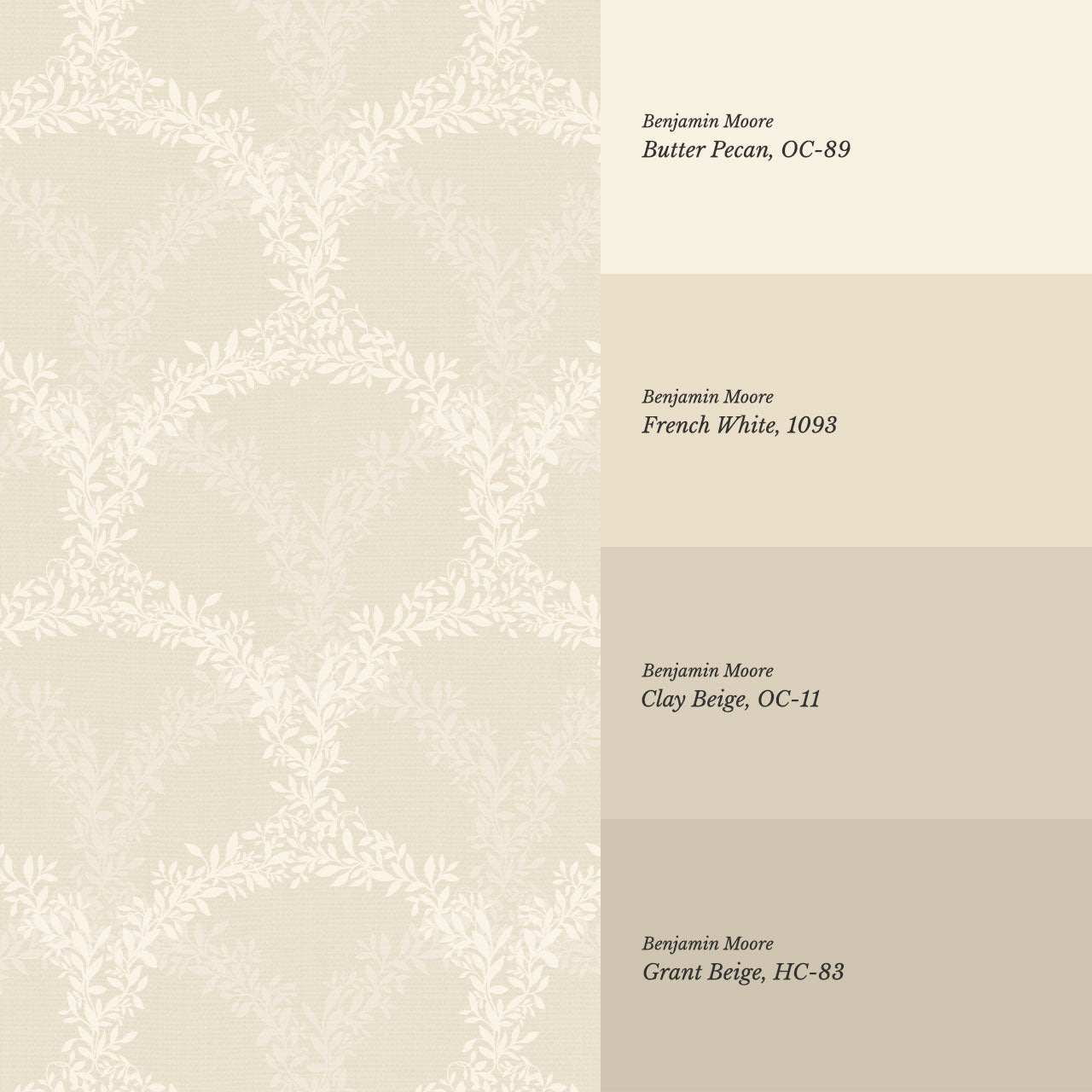 Jianna Garden Nest Warm Cream Wallpaper