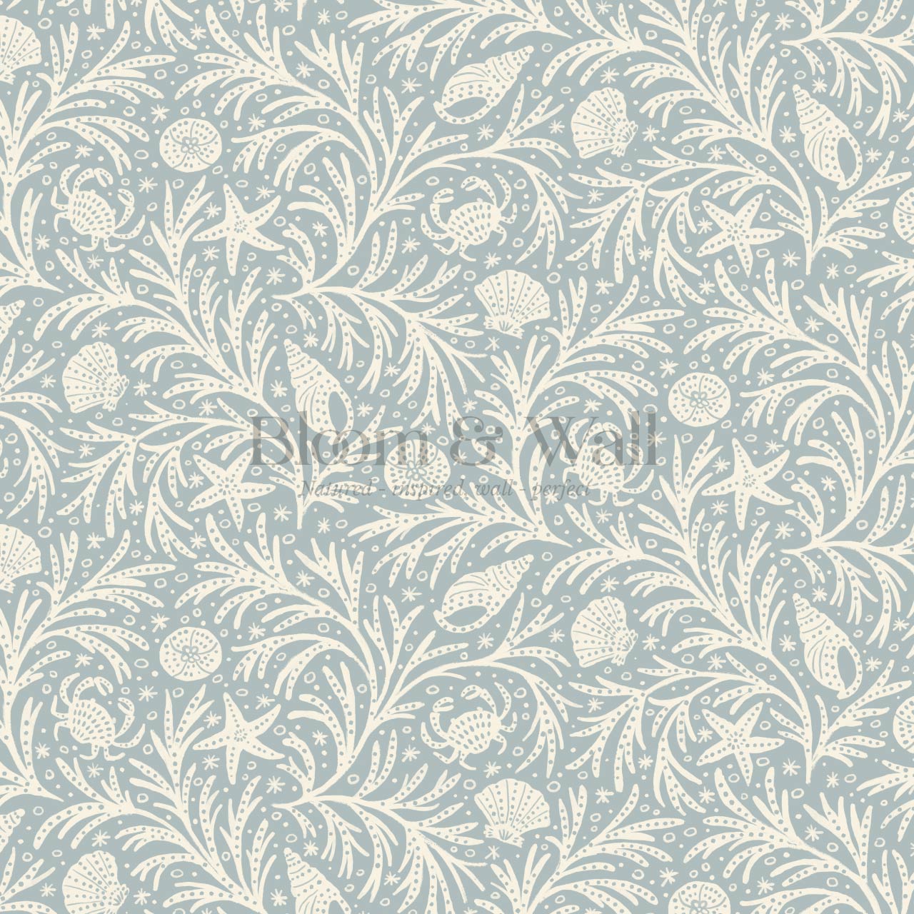 Jimena Marine Flow Vintage Blue Alabaster Wallpaper
