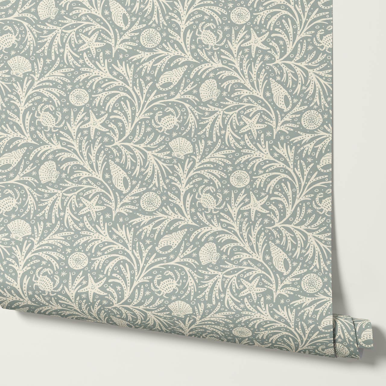 Jimena Marine Flow Sea Glass Ivory Wallpaper