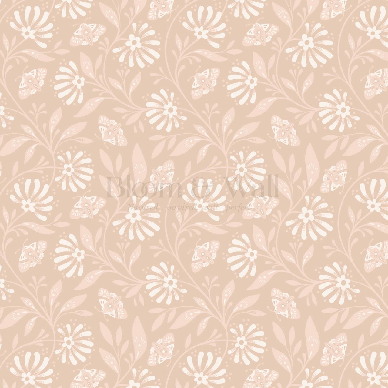 Jolanta Large Porcelain Flora Berry Dust Wallpaper