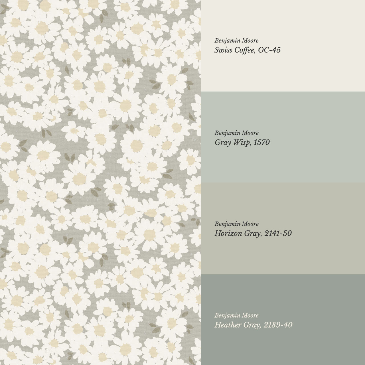 Josephine Chamomile Olive Butter Wallpaper