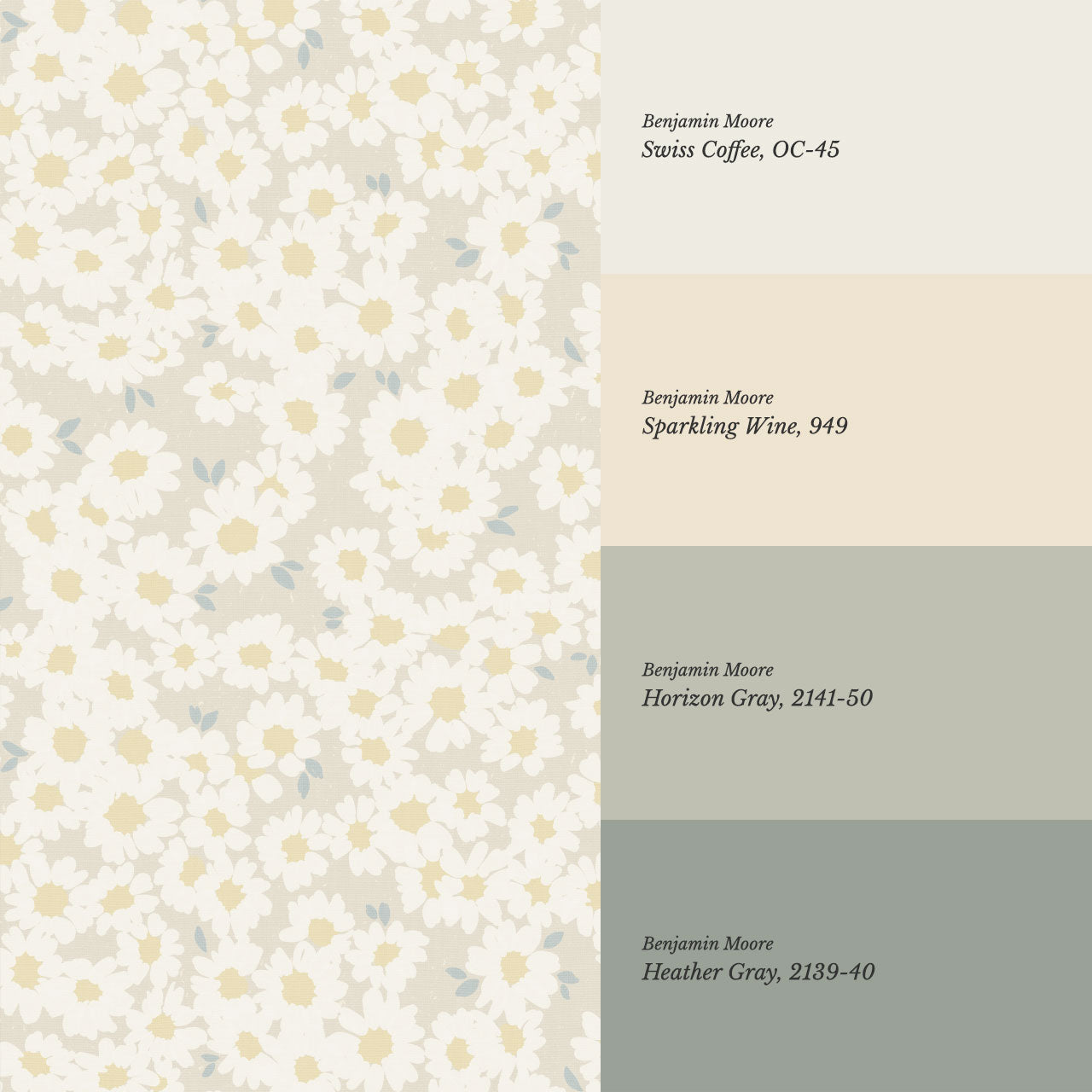Josephine Chamomile Sunny Linen Wallpaper
