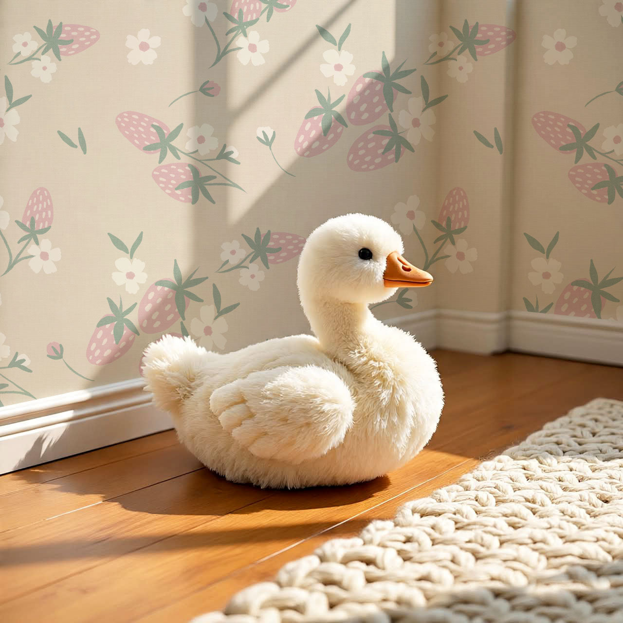 Josie Wild Strawberries Blush Wallpaper