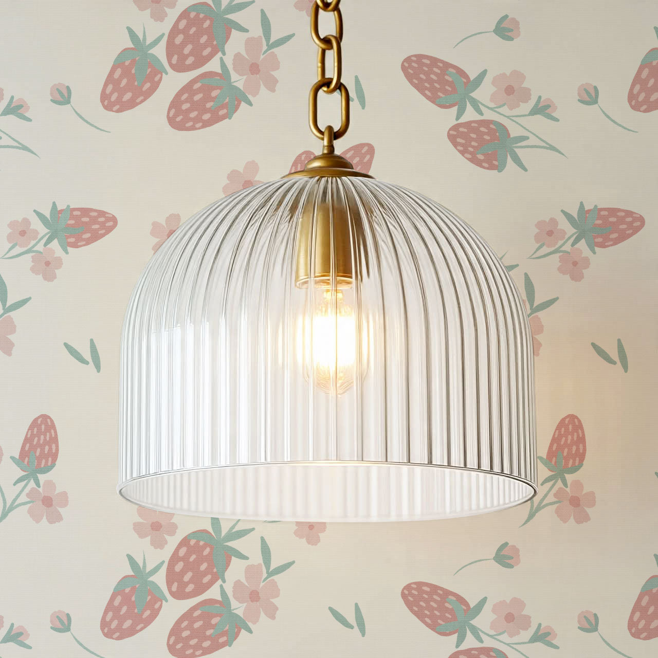 Josie Wild Strawberries Peachy Wallpaper
