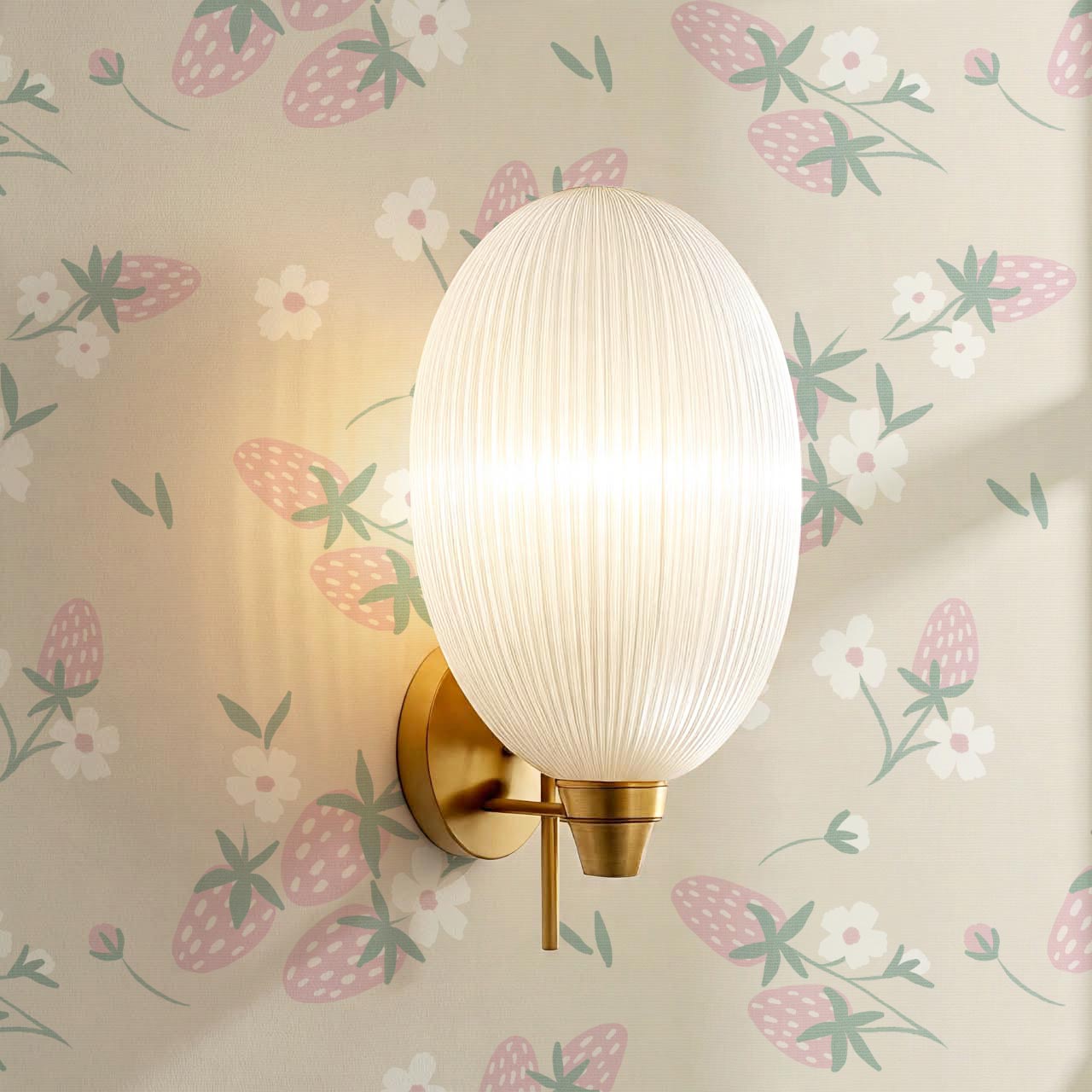 Josie Wild Strawberries Blush Wallpaper
