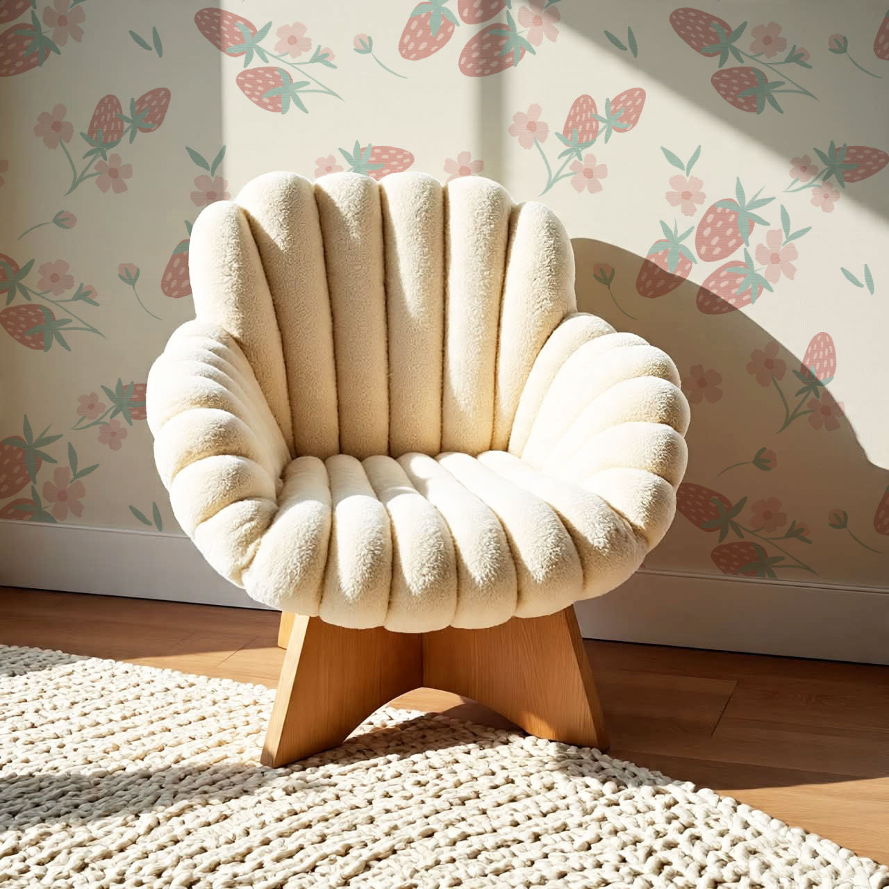 Josie Wild Strawberries Peachy Wallpaper