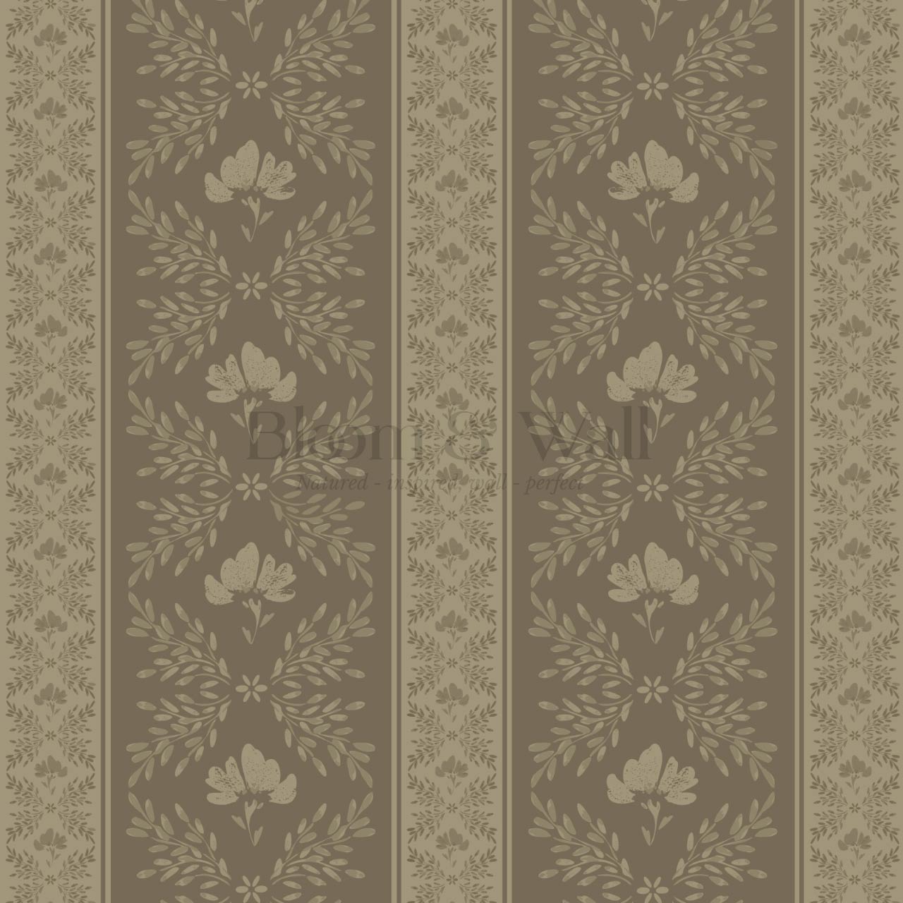 Julian Blooming Vines Bayleaf Wallpaper