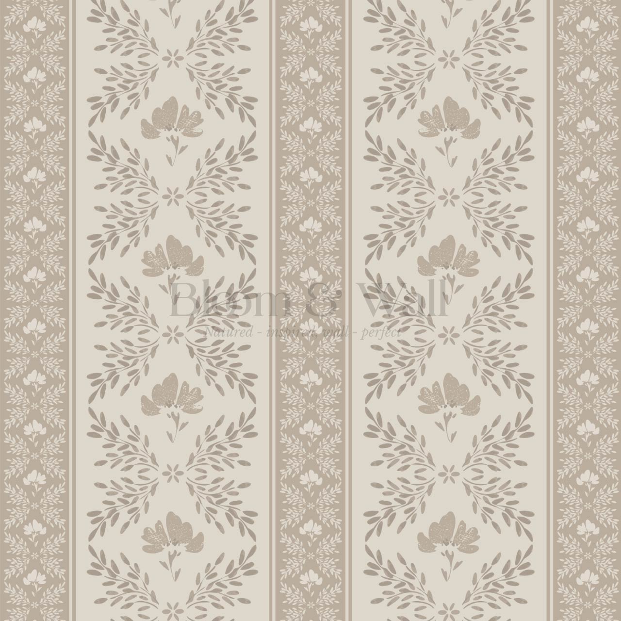 Julian Blooming Vines Cream Beige Wallpaper