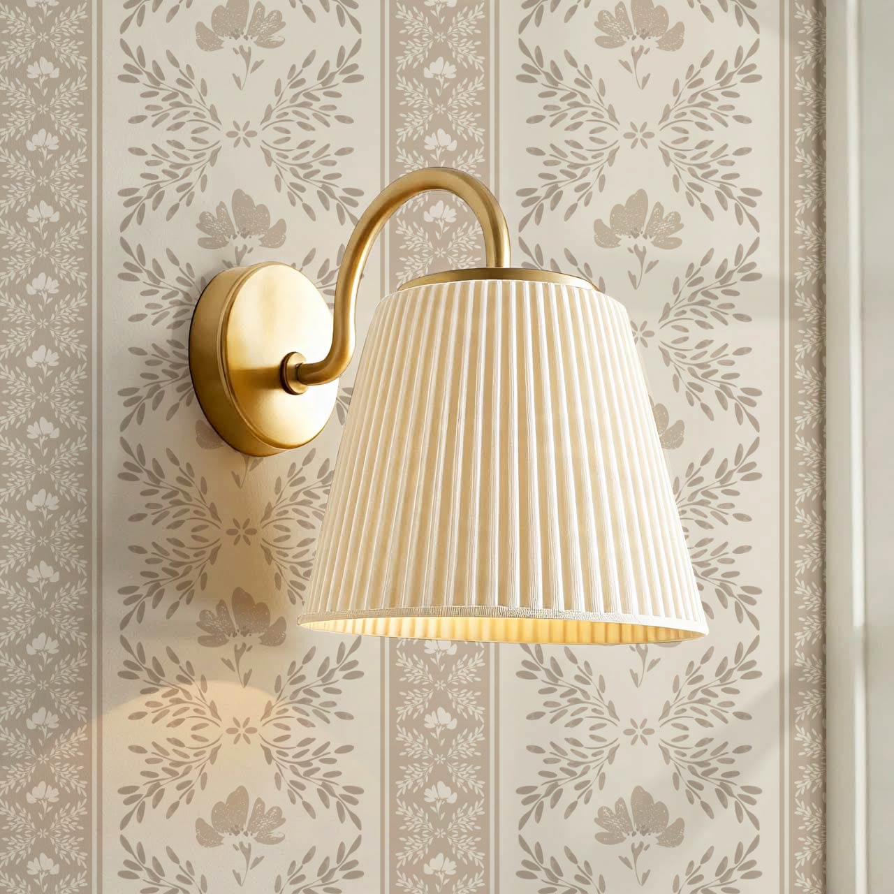 Julian Blooming Vines Cream Beige Wallpaper