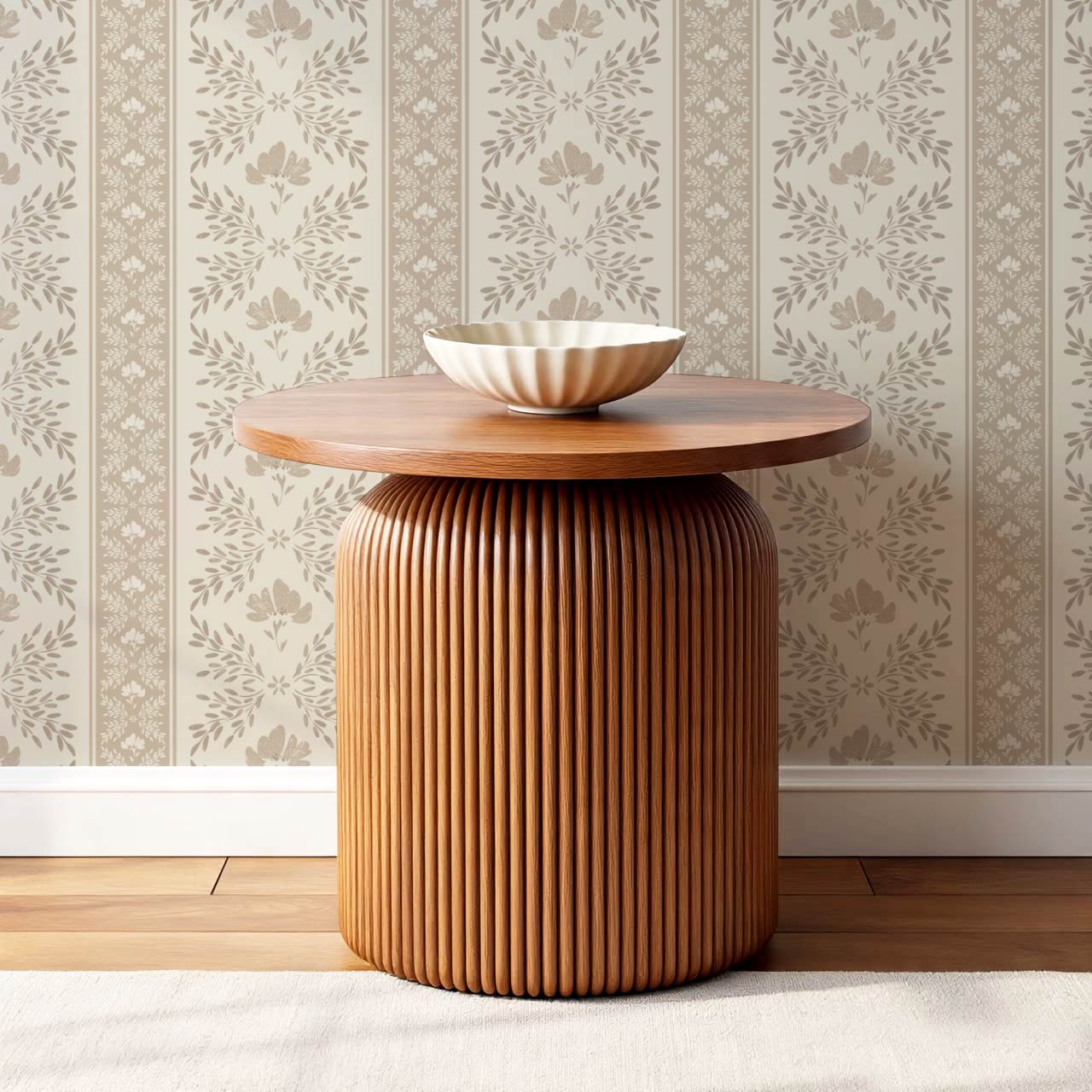 Julian Blooming Vines Cream Beige Wallpaper