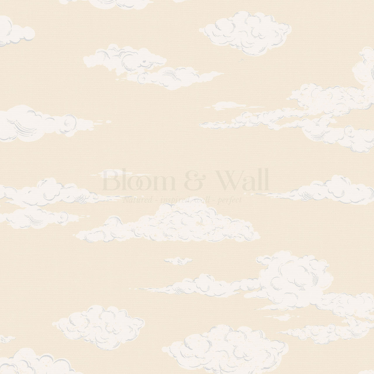 Julianna Dreamy Clouds Warm Butter Wallpaper