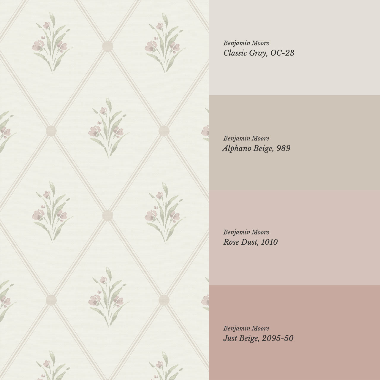 Juliette Diamond Florals Blush Pink Wallpaper