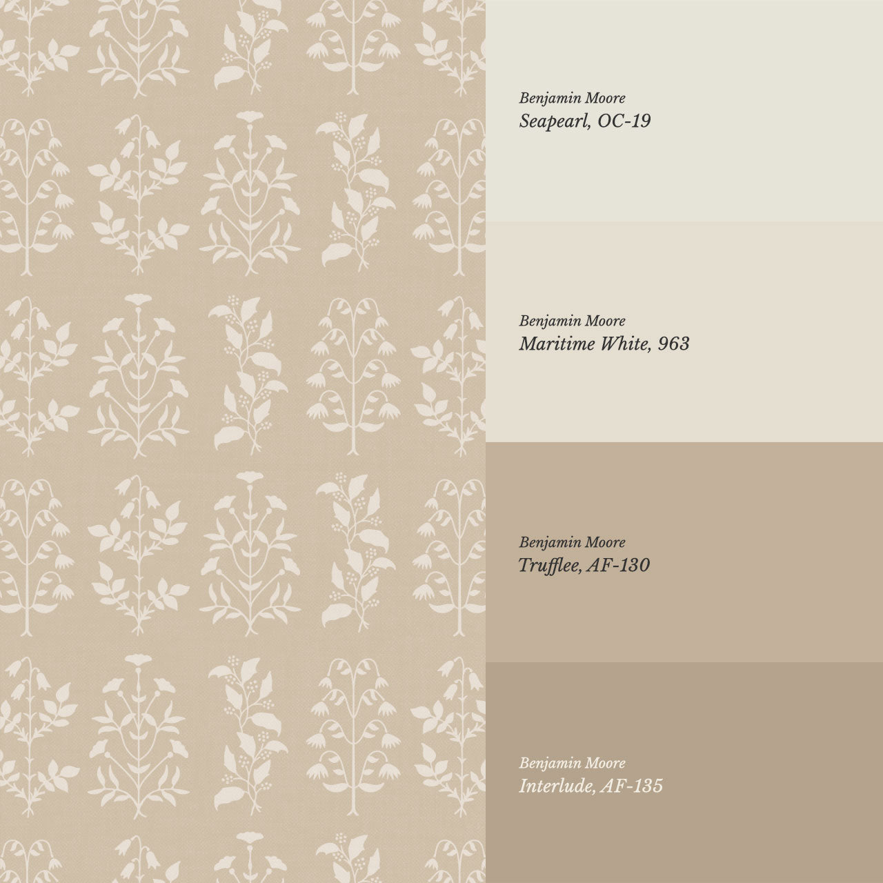 June Wheat Floral Garden Wallpaper