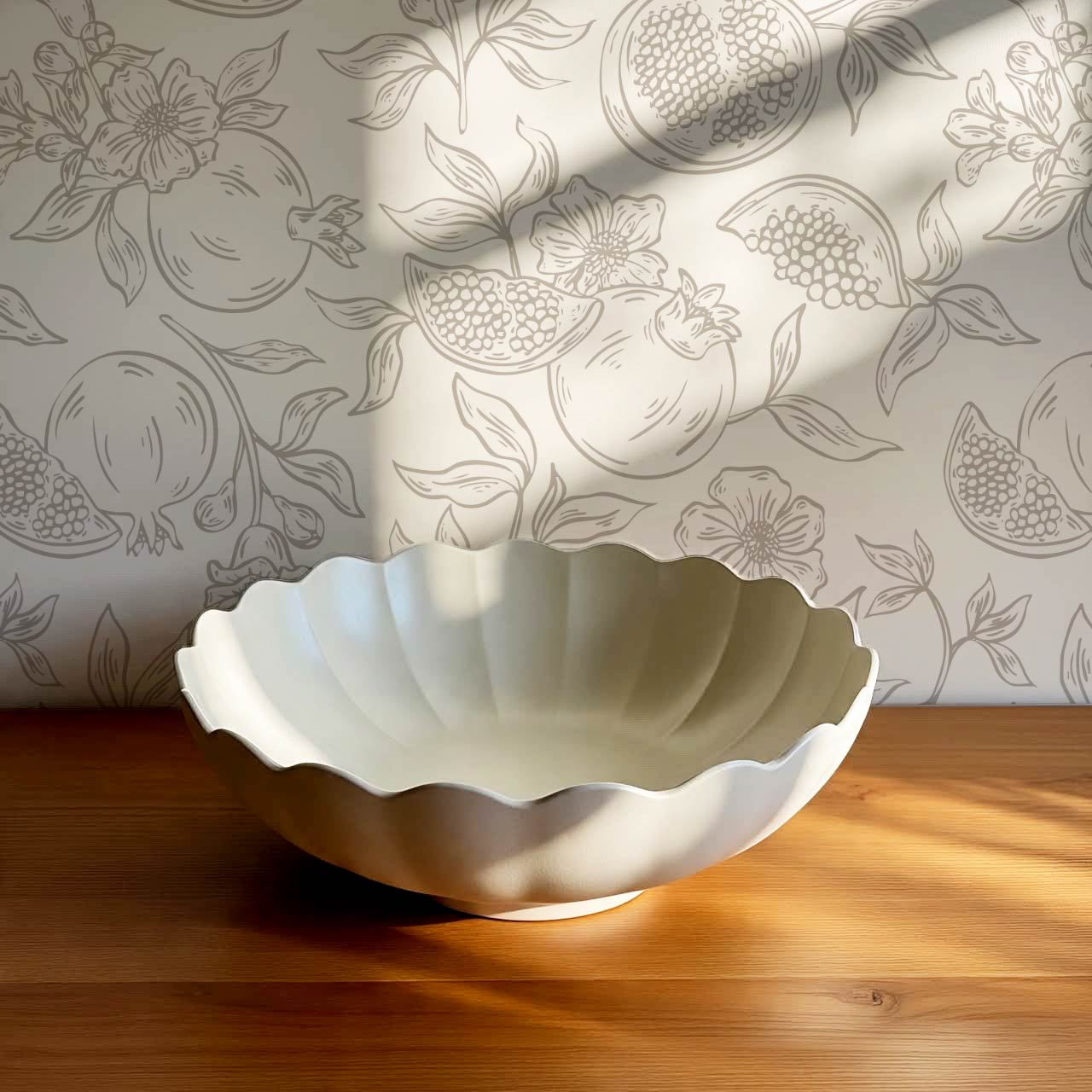 Juniper Pomegranate Passion Cream Wallpaper