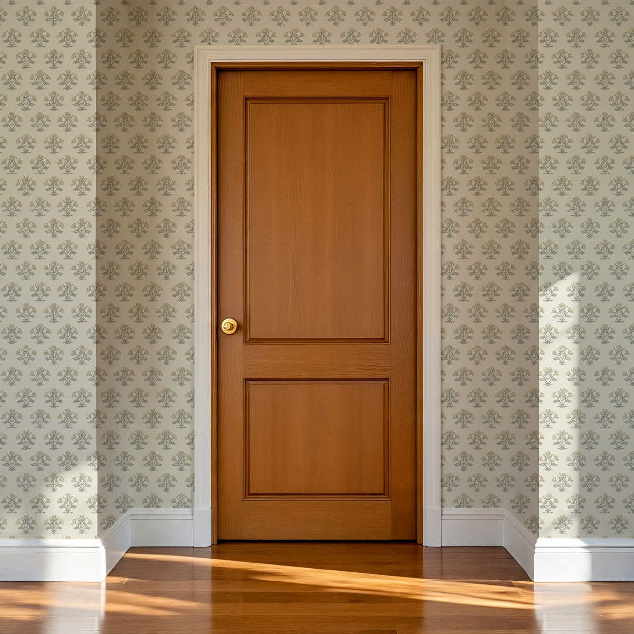 Kaia Block Marigold Ochre Oat Wallpaper