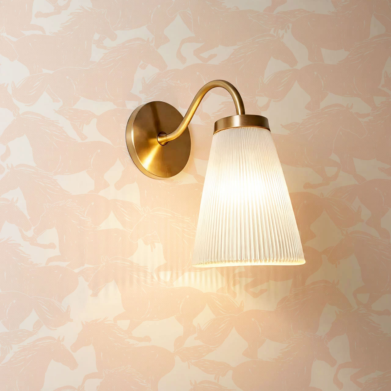 Reagan Wild Horses Baby Pink Wallpaper