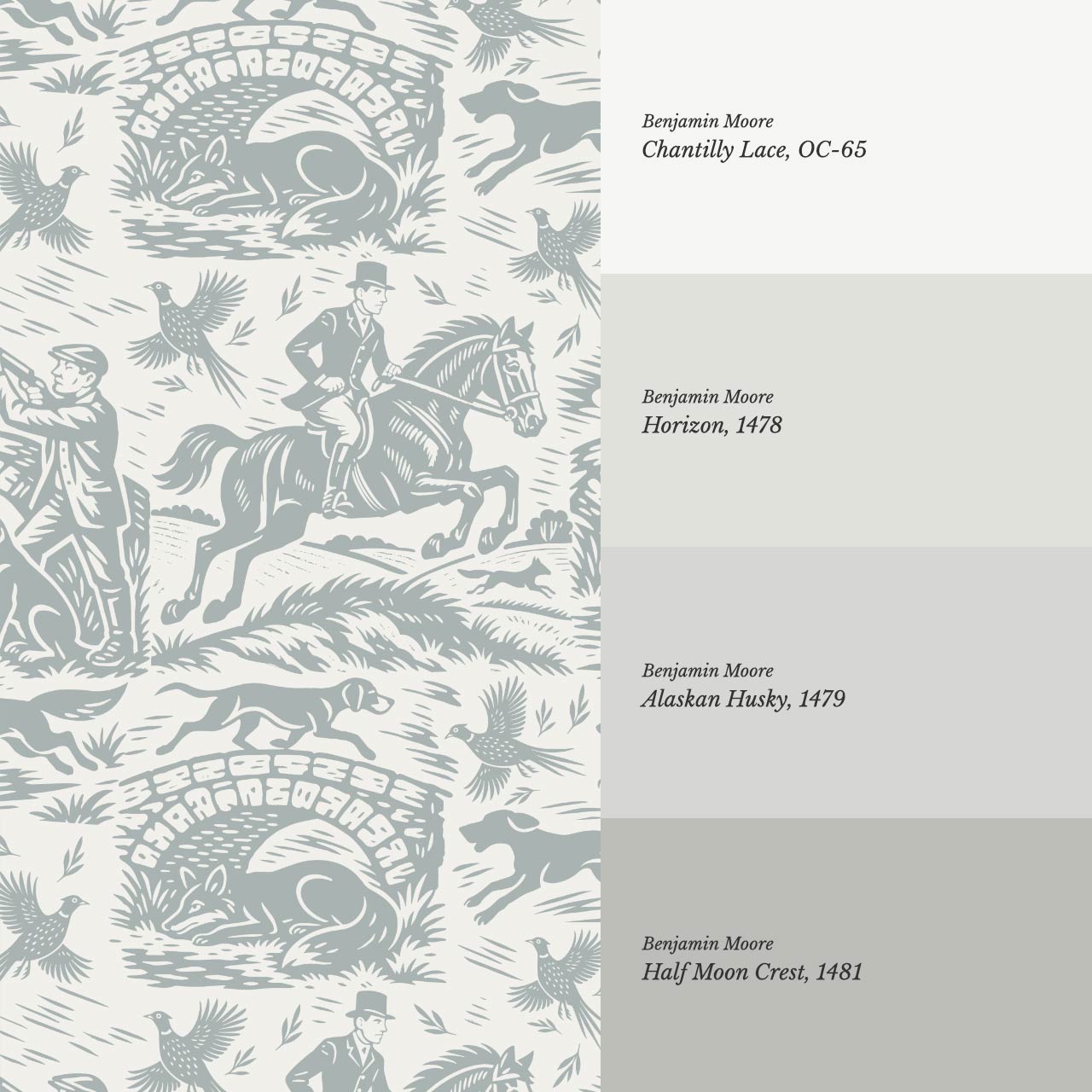 Kaida Hunt Story Ivory Grey Wallpaper