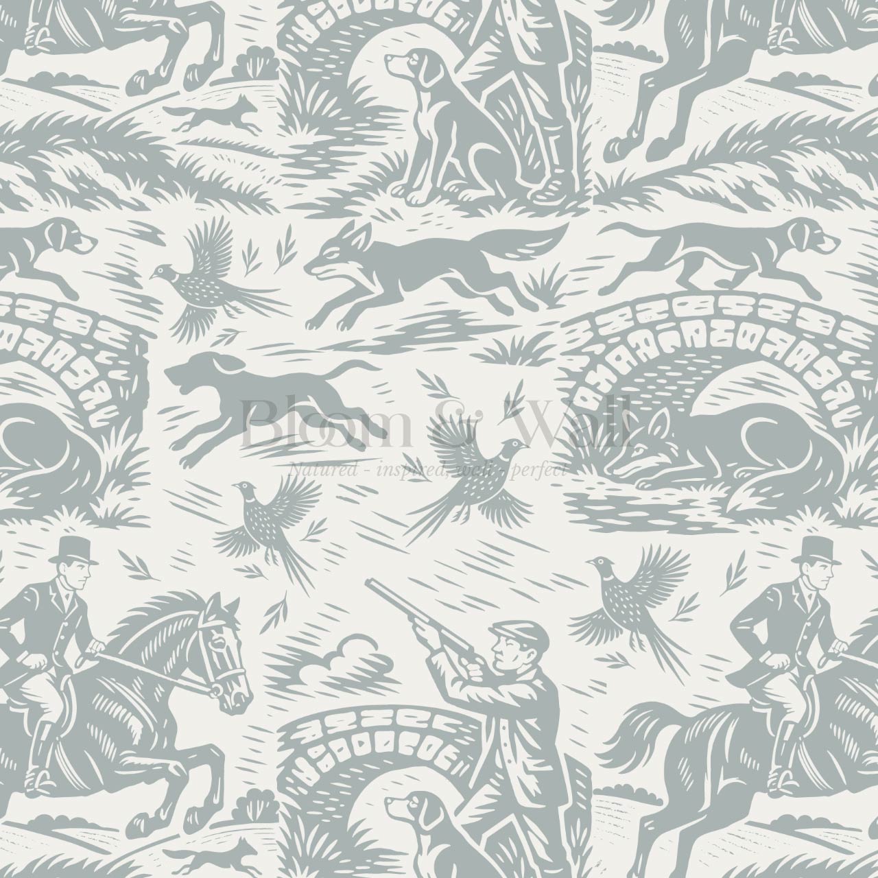 Kaida Hunt Story Ivory Grey Wallpaper