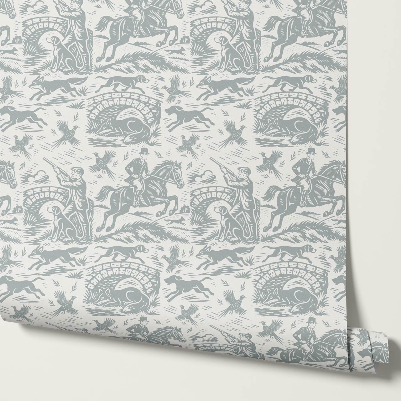 Kaida Hunt Story Ivory Grey Wallpaper