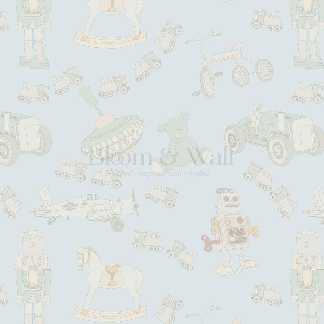 Kaido Vintage Toys Baby Blue Wallpaper
