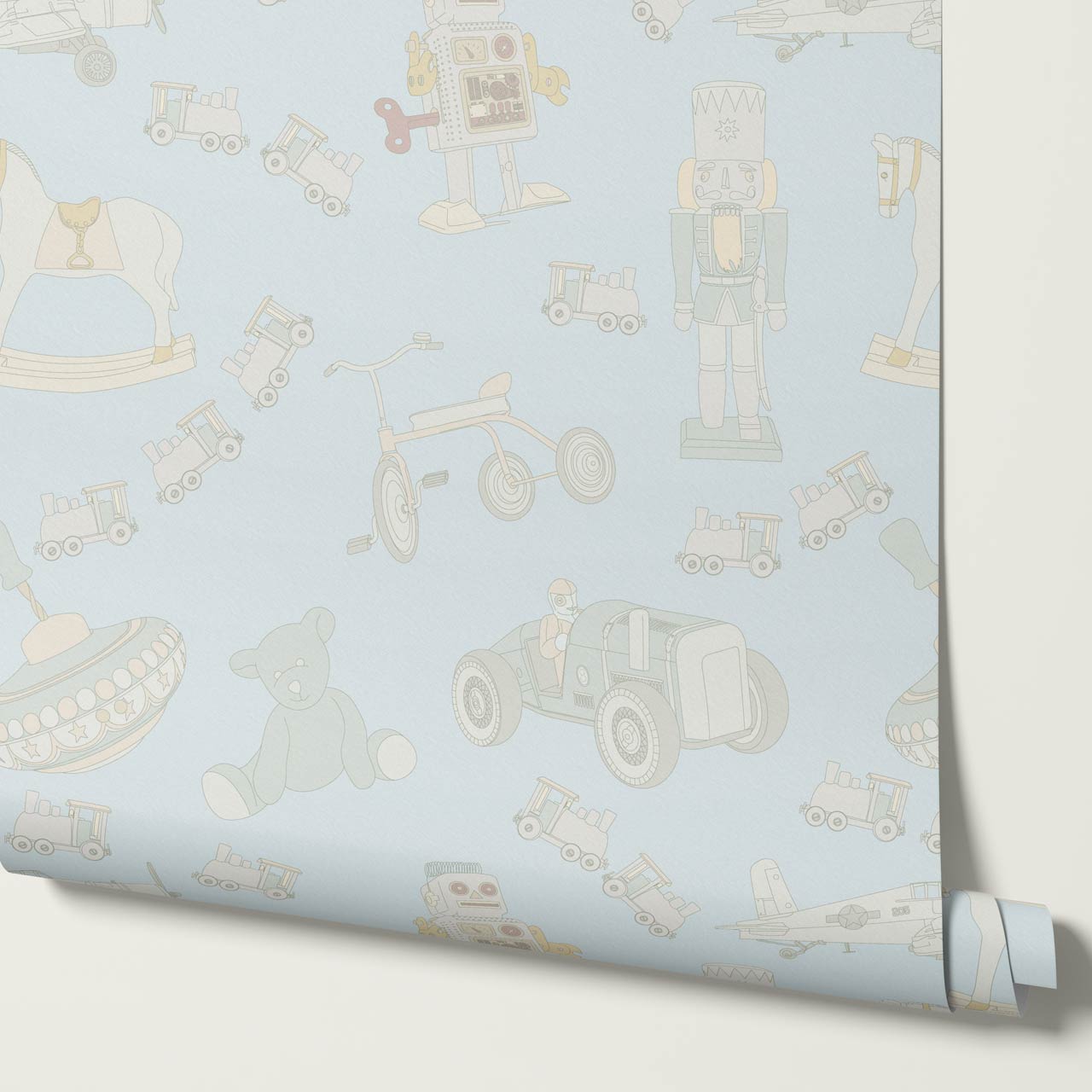 Kaido Vintage Toys Baby Blue Wallpaper