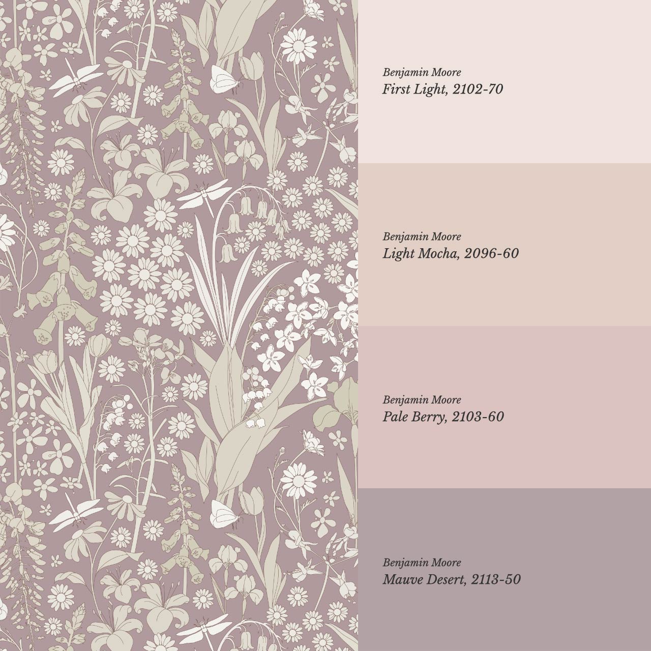 Kaira Secret Garden Dusty Wallpaper