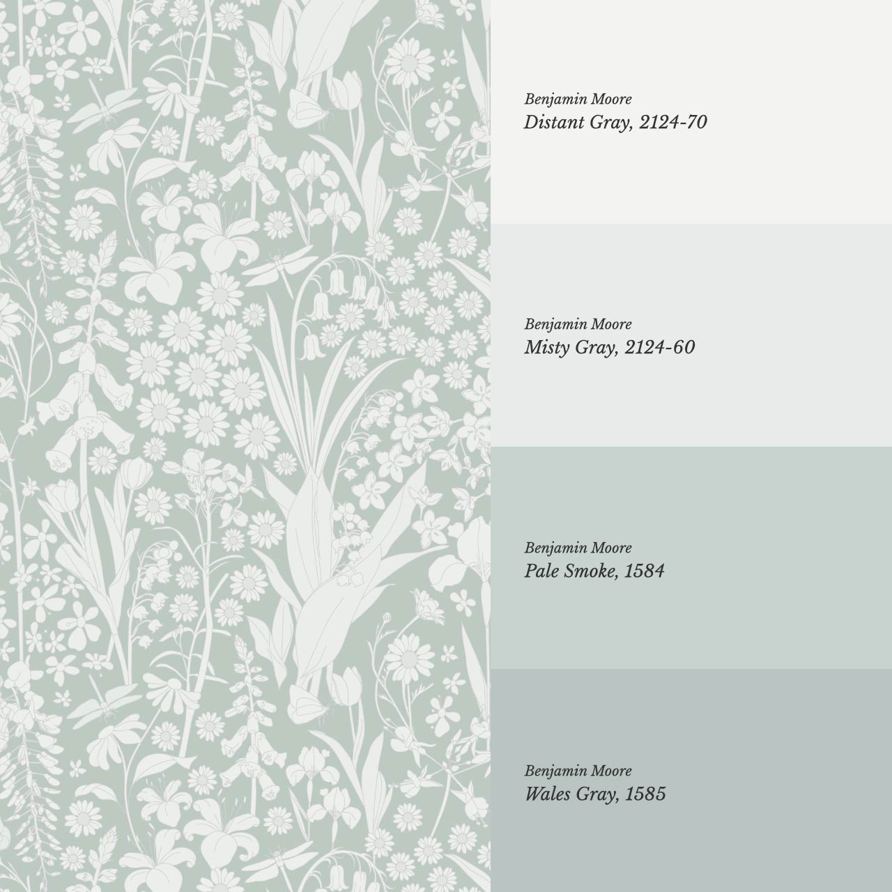 Kaira Secret Garden Sage Wallpaper