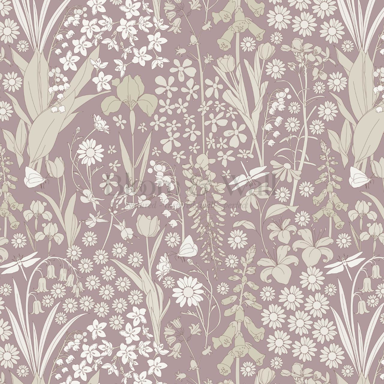 Kaira Secret Garden Dusty Wallpaper