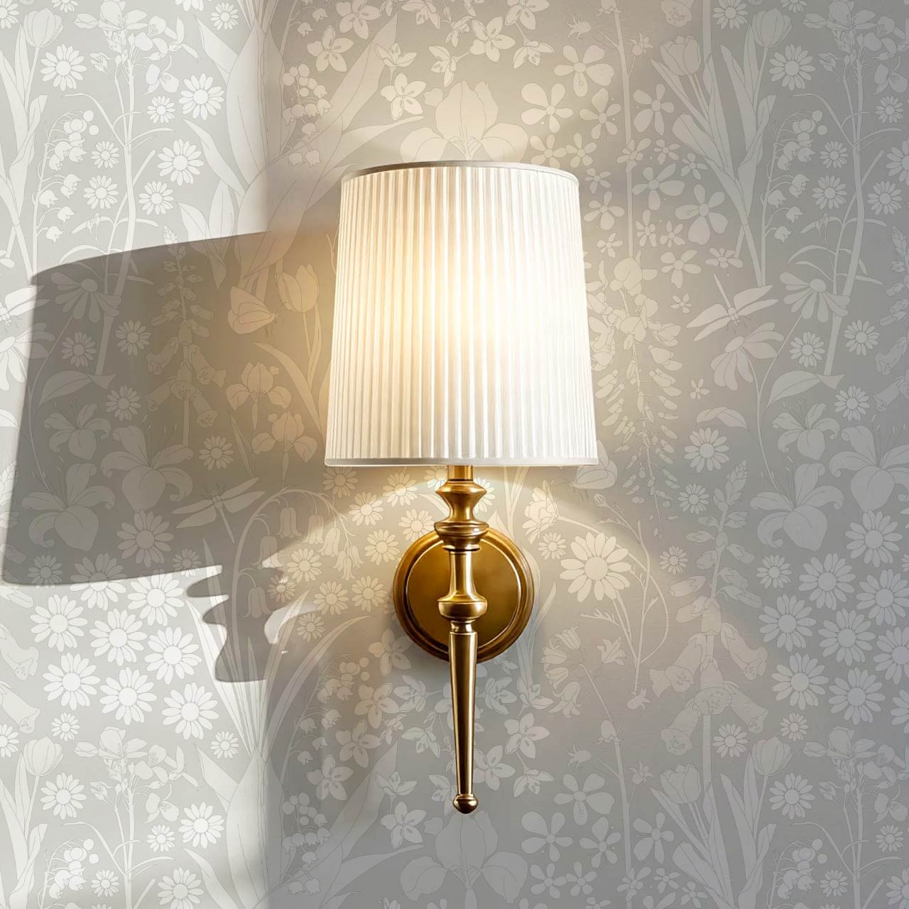 Kaira Secret Garden Light Gray Wallpaper