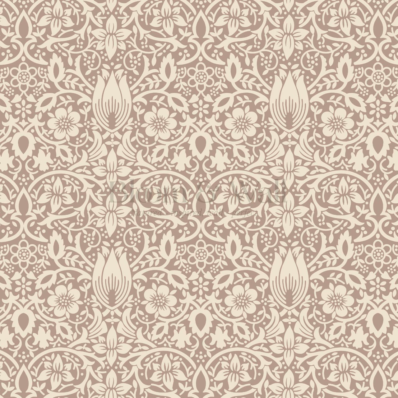 Kaja Borage Vintage Vines Clay Cream Wallpaper