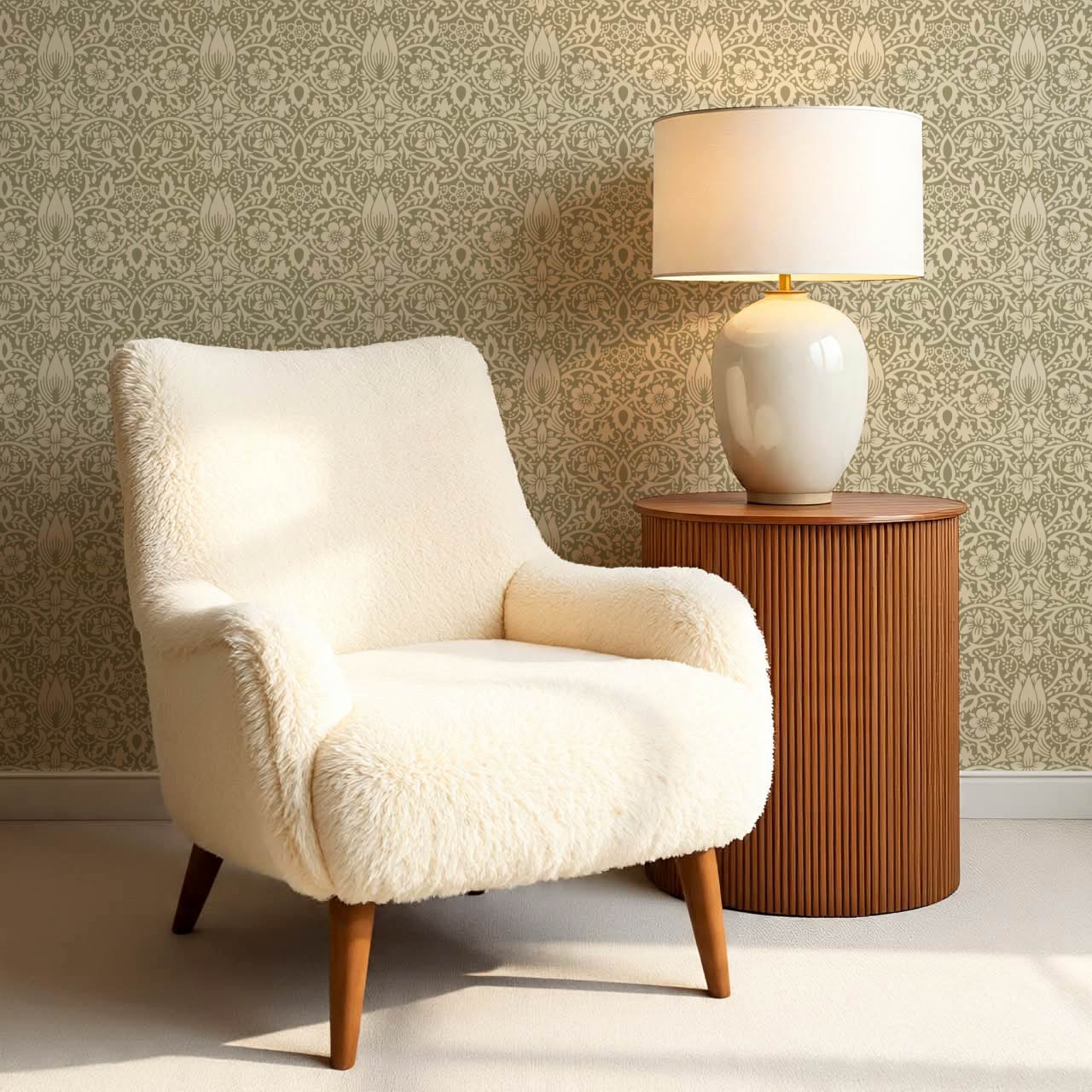 Kaja Borage Vintage Vines Sage Cream Wallpaper