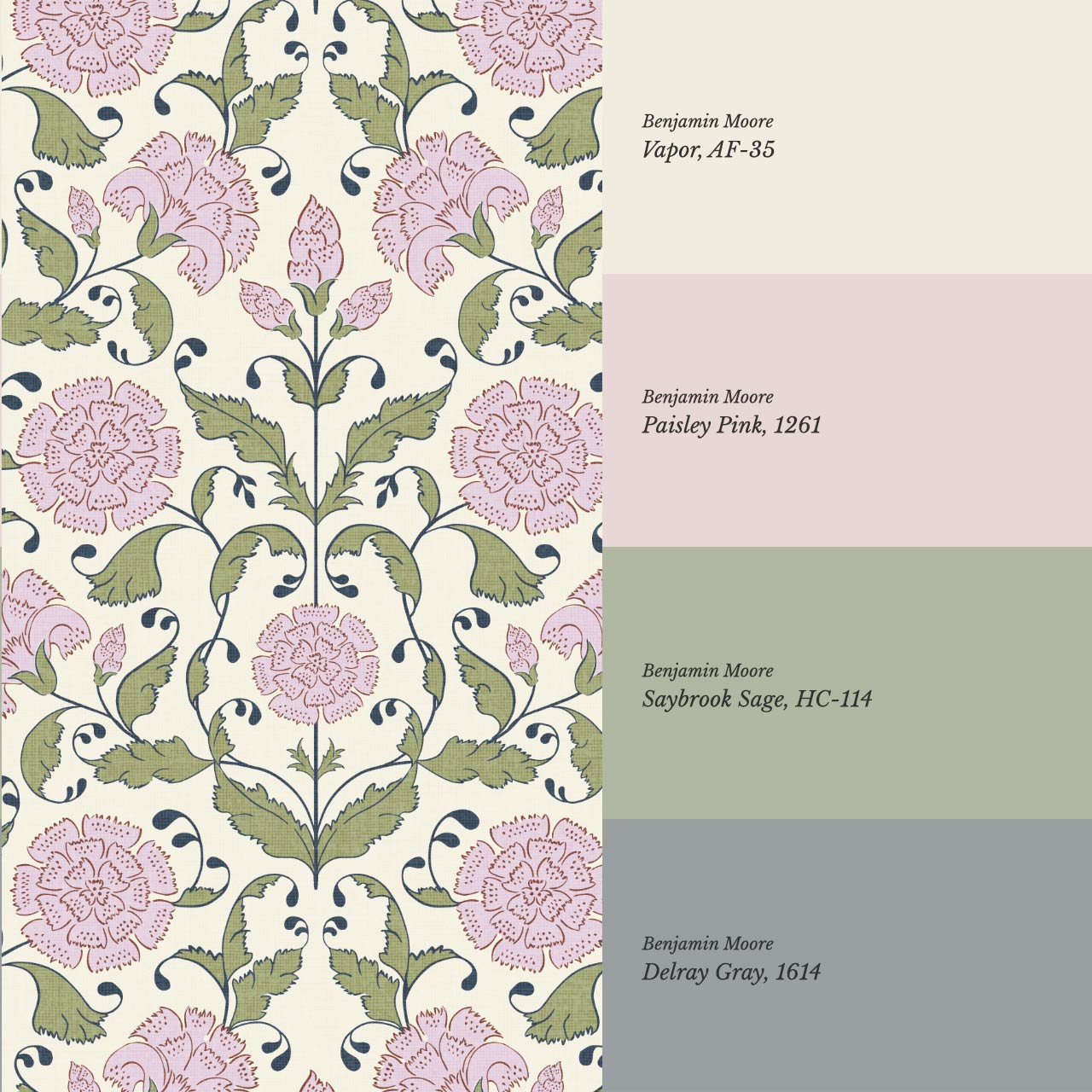 Kalpana Bloomery Lotus Pink and Green Wallpaper
