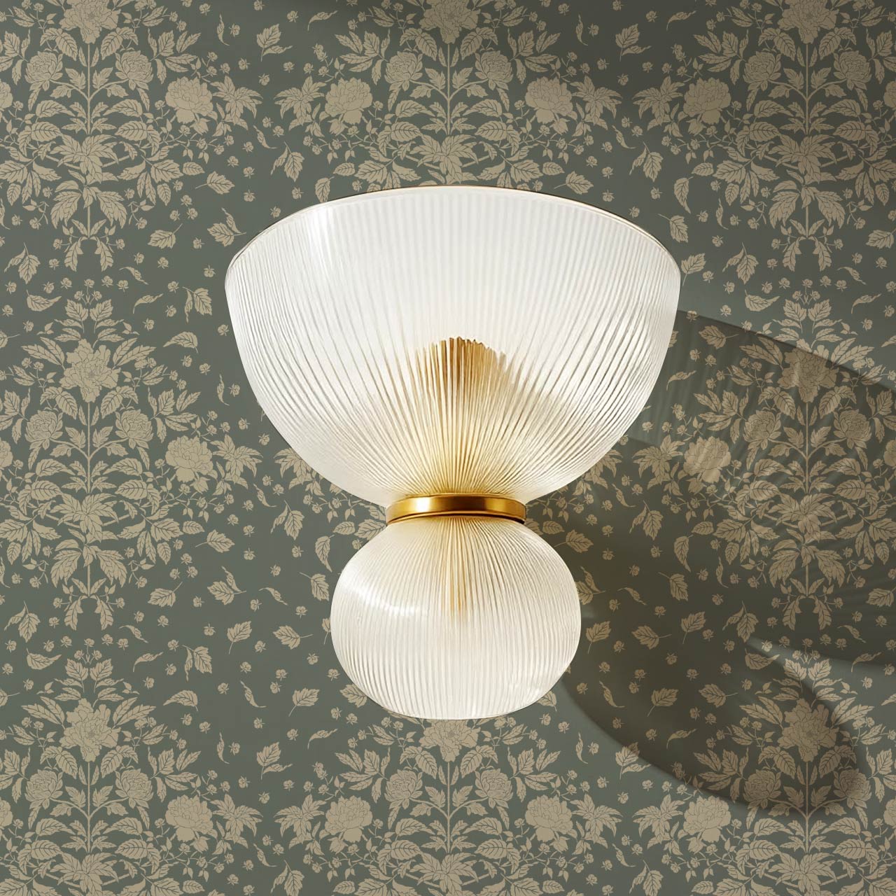 Kayla Tosssed Peonies Taupe Slate Wallpaper