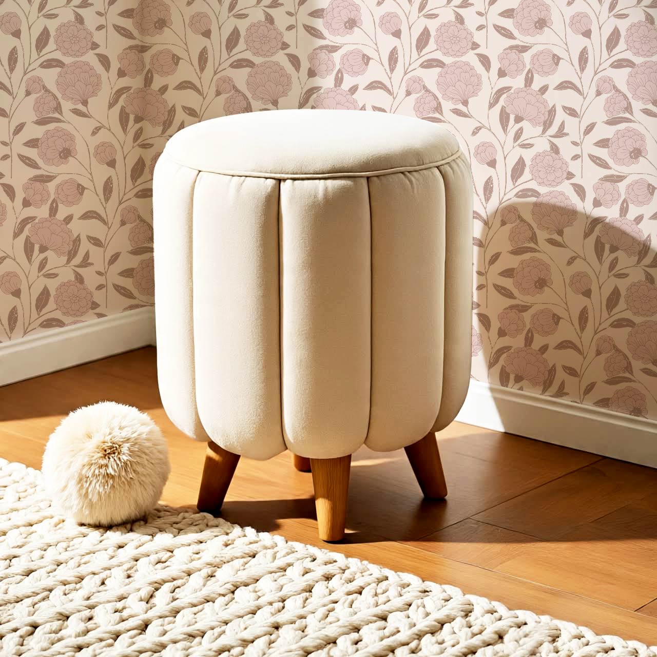 Kaylani Floral Vines Mauve Wallpaper