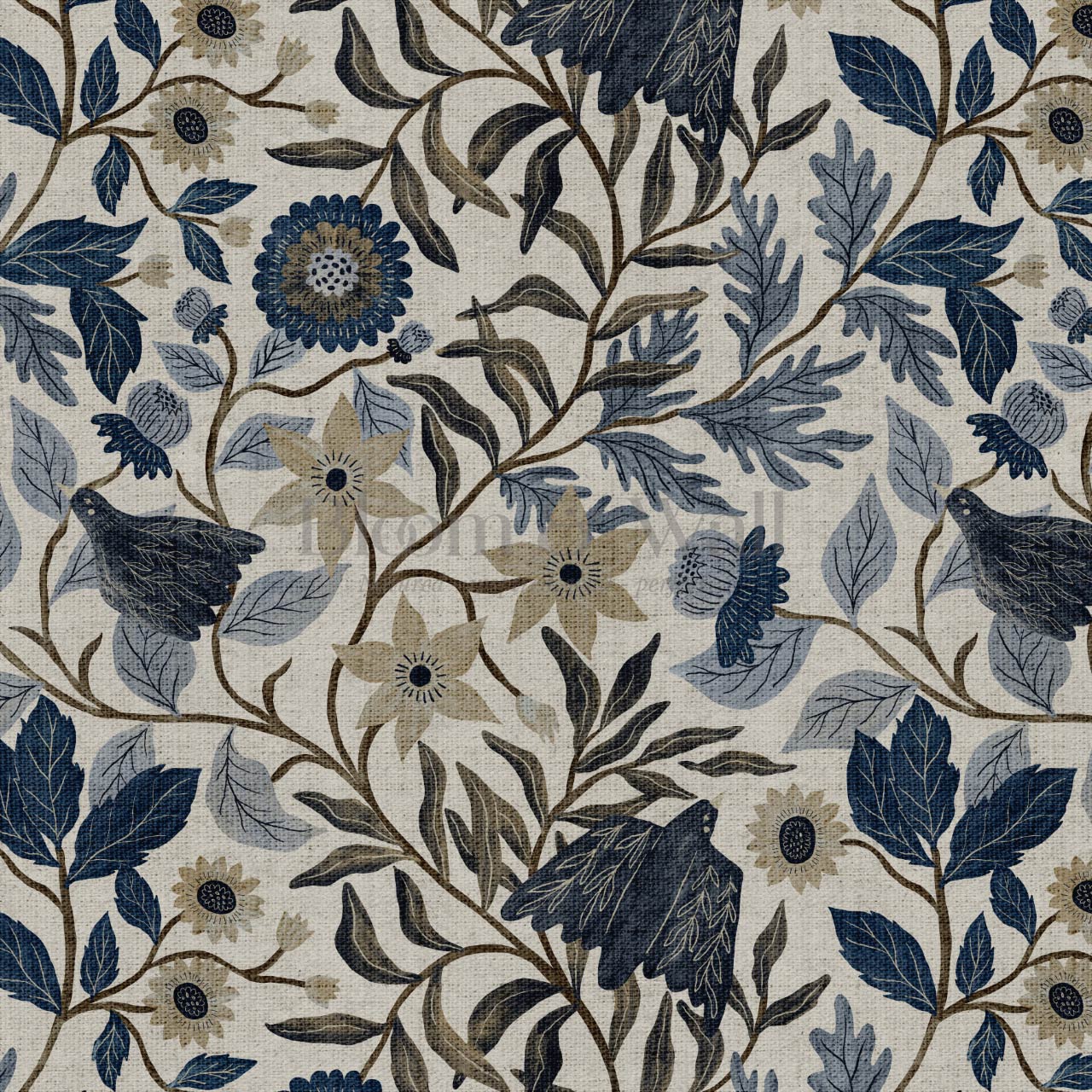 Kendall Vintage Tapestry Floral Wallpaper