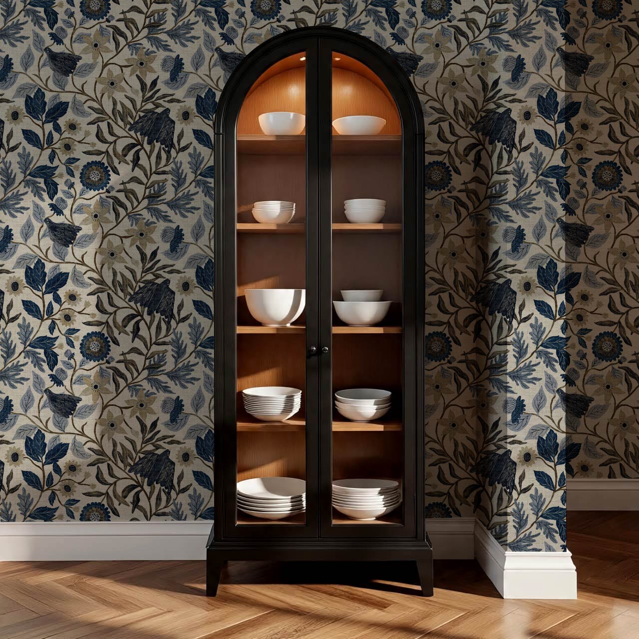 Kendall Vintage Tapestry Floral Wallpaper