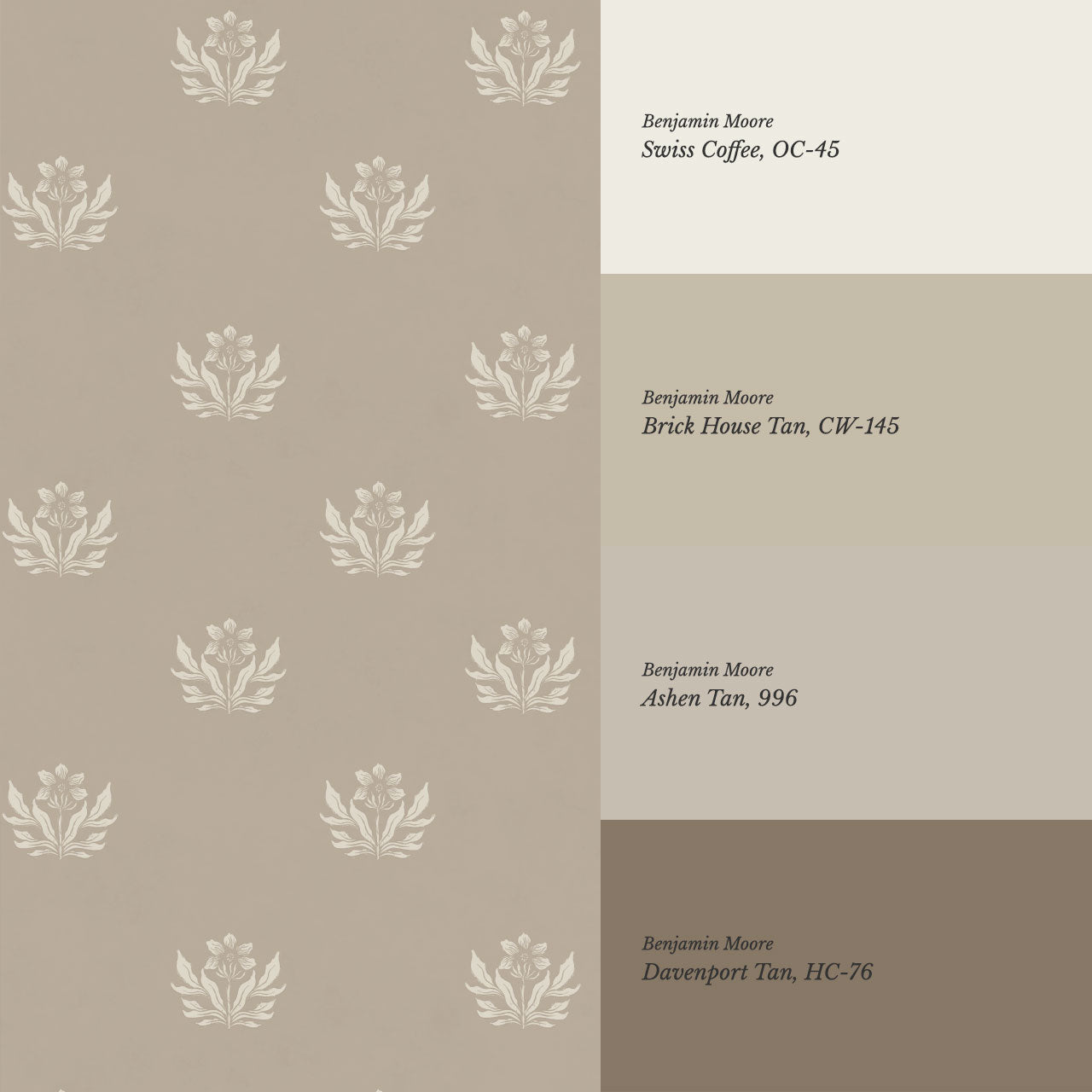 Kinsley Pressed in Petals Sand Wallpaper