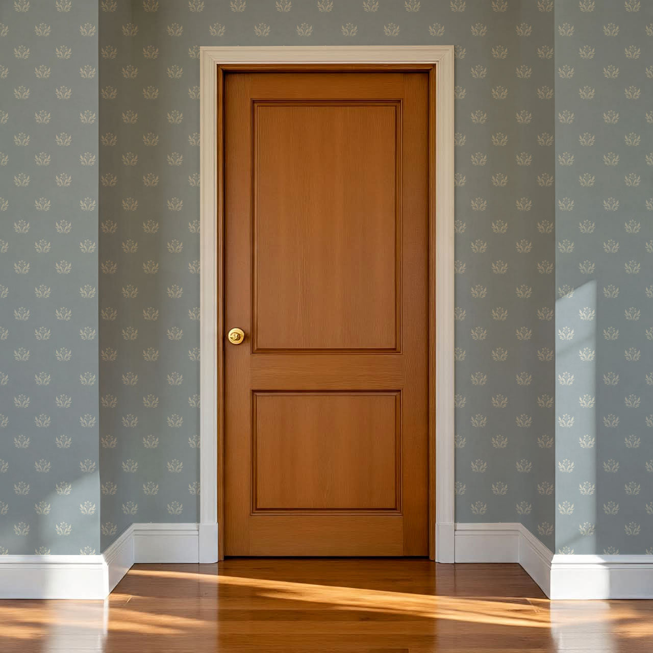 Kinsley Pressed in Petals French Blue Wallpaper