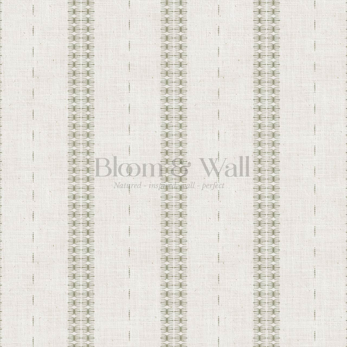 Kitianna Loom Stripe Sage Olive Bone Wallpaper