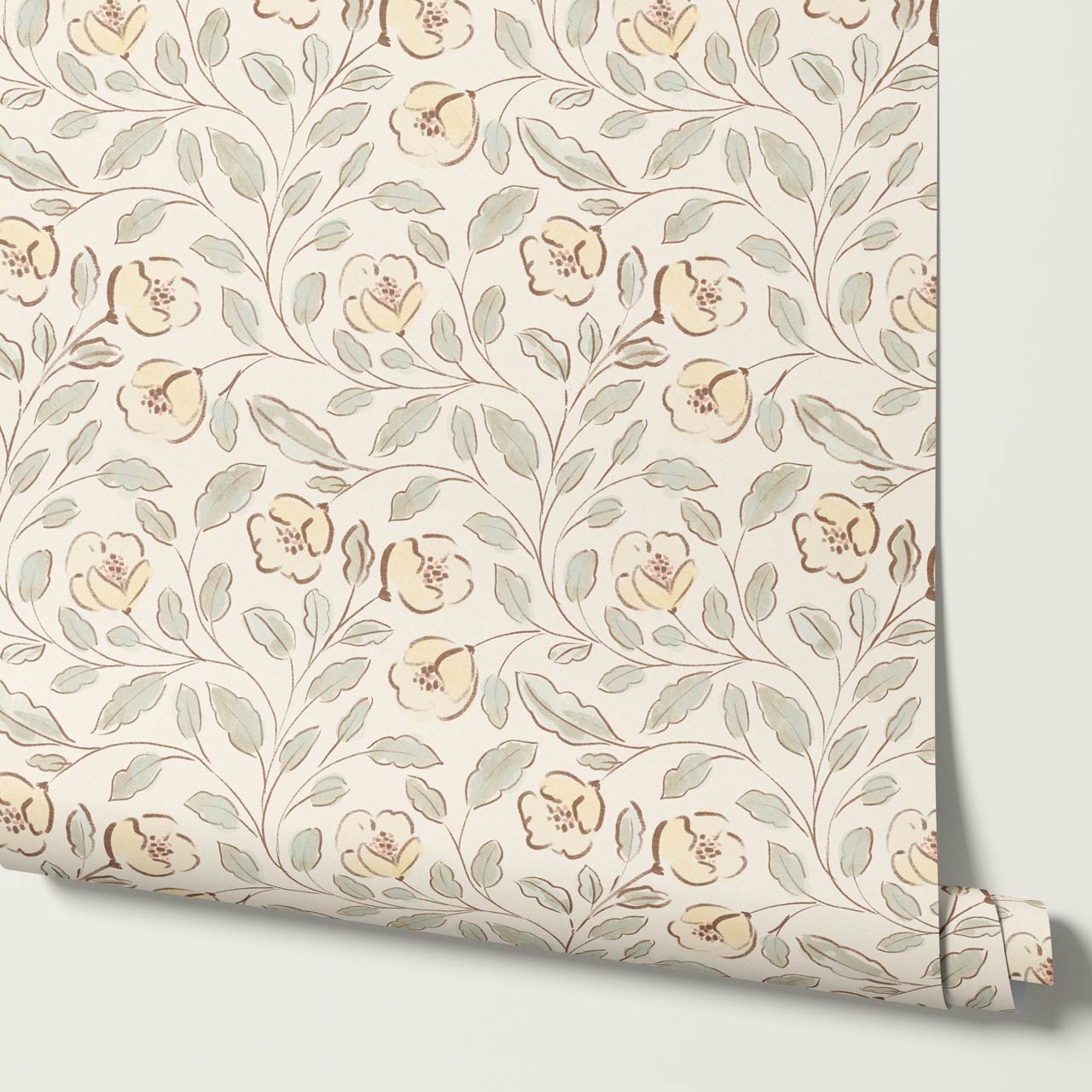 Kylie Spring Blooms Cream Wallpaper