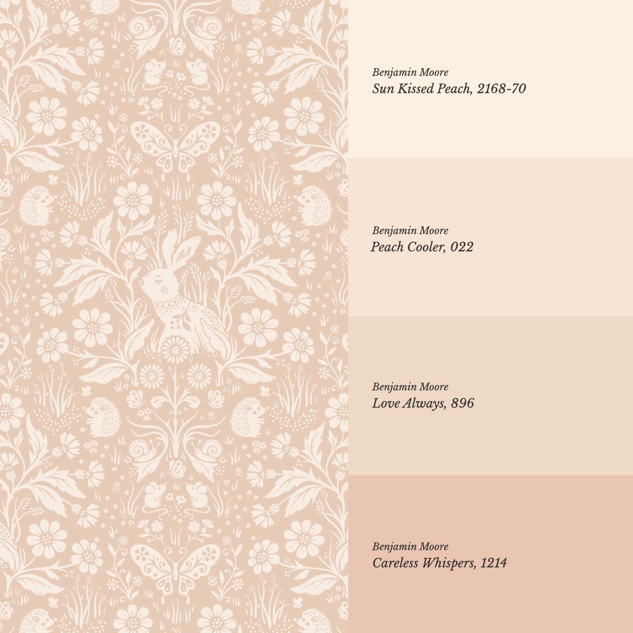 Laima Midsummer Garden Blush Cream Wallpaper