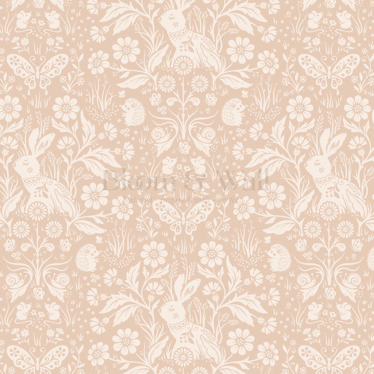 Laima Midsummer Garden Blush Cream Wallpaper