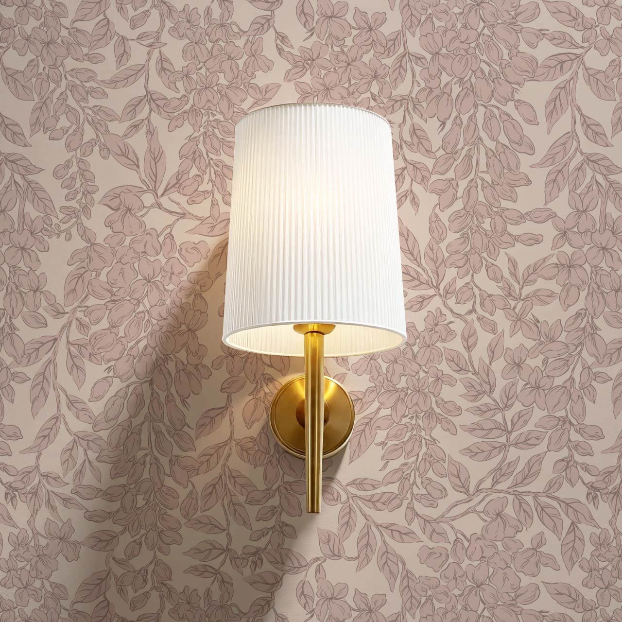 Laine Wisteria Vines Mauve Berry Wallpaper