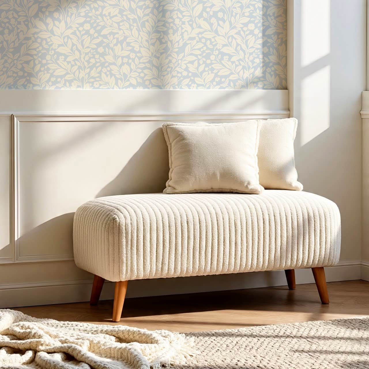 Lala Botanical Sky Cream Wallpaper