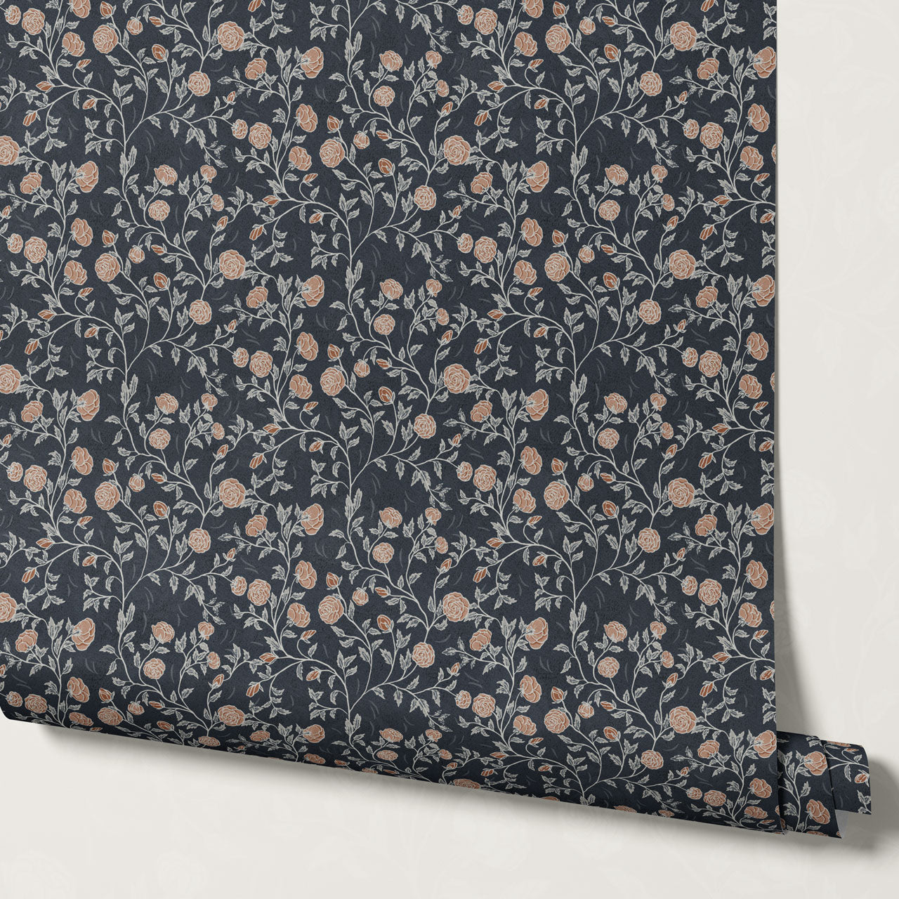 Laure Rose Thicket Blue Wallpaper