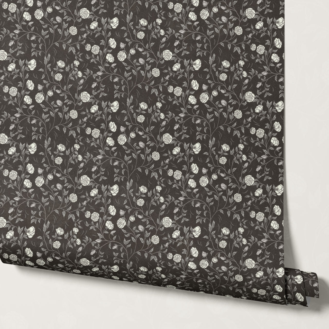 Laure Rose Thicket Coffee Wallpaper
