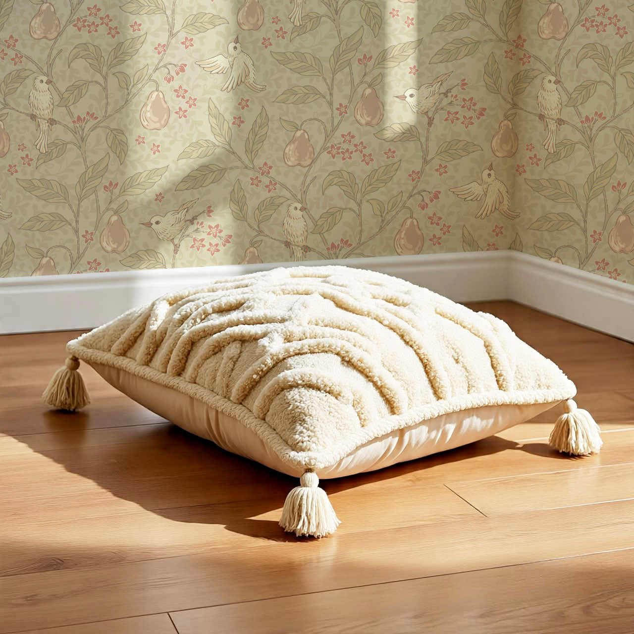 Lauren Pear Tree Beige Blush Wallpaper