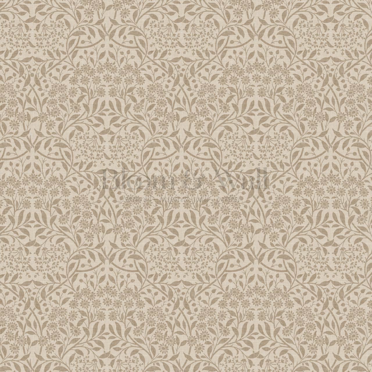Laverne Graceful Daisy Taupe Brown Wallpaper